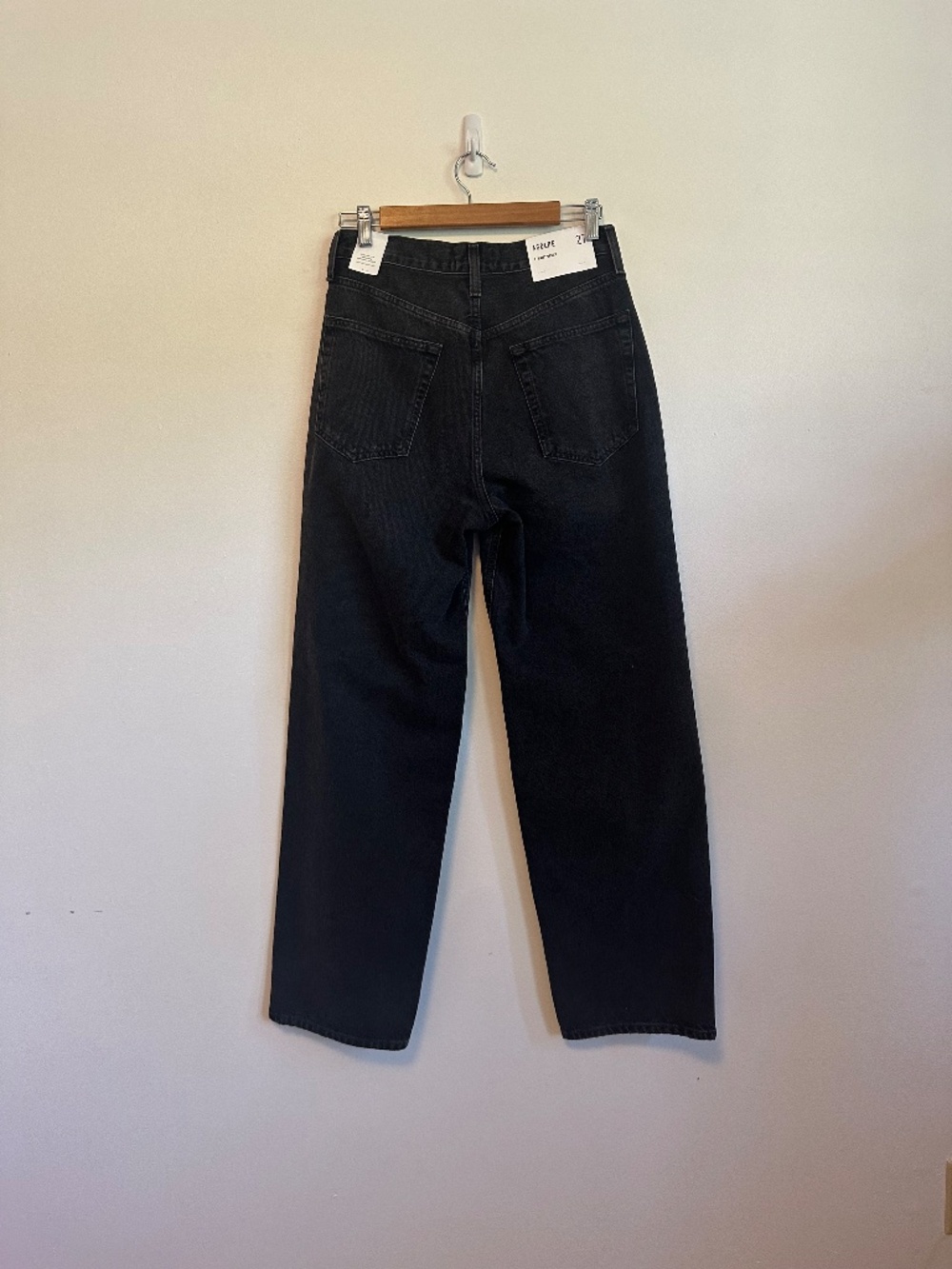 NWT Agolde V Waist Baggy Black Denim Jeans | Size 27 - Picture 11 of 15